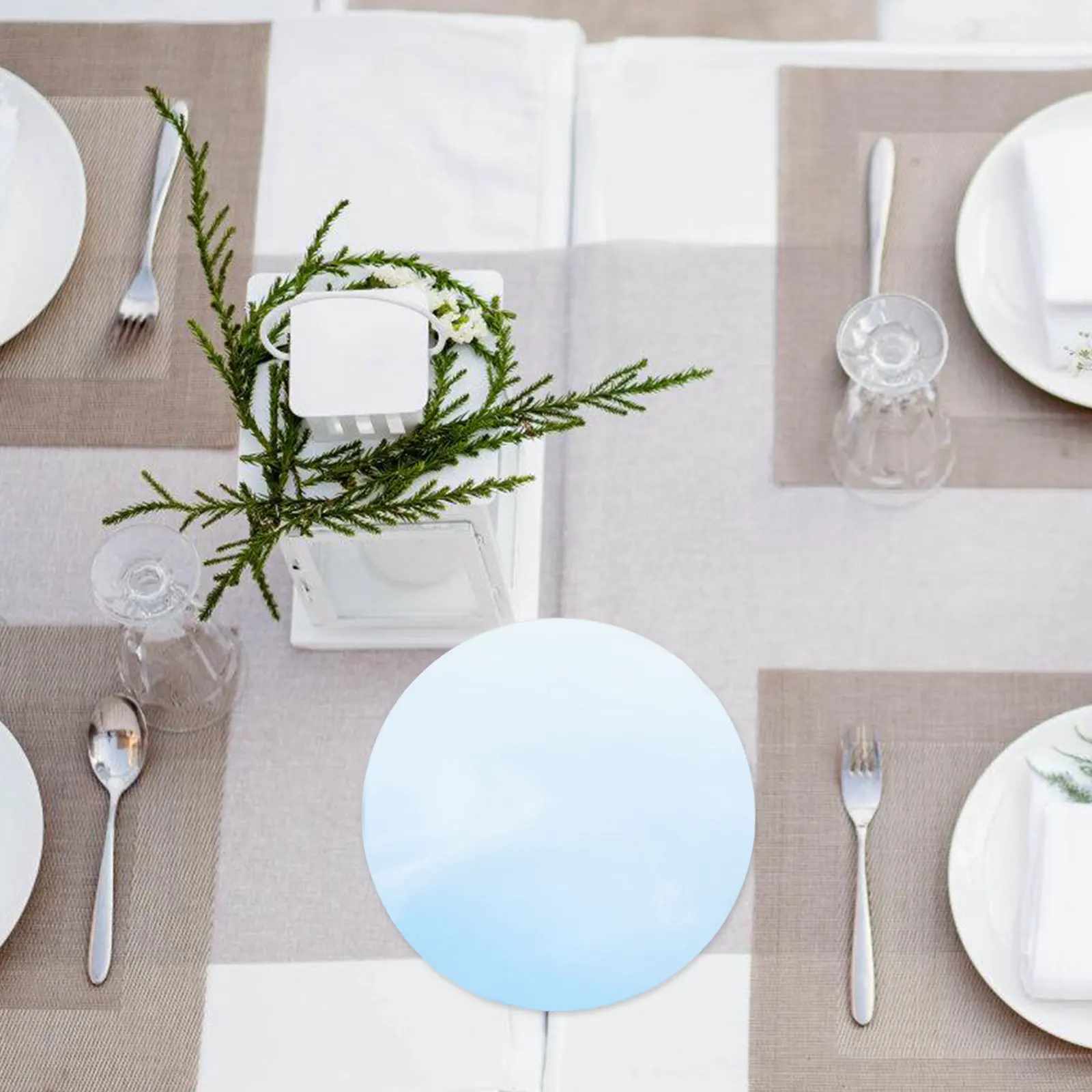 3Pcs Acrylic Round Mirror Trays Elegant Circle Table Centerpieces Plate Wedding Party Bridal Shower Decorations