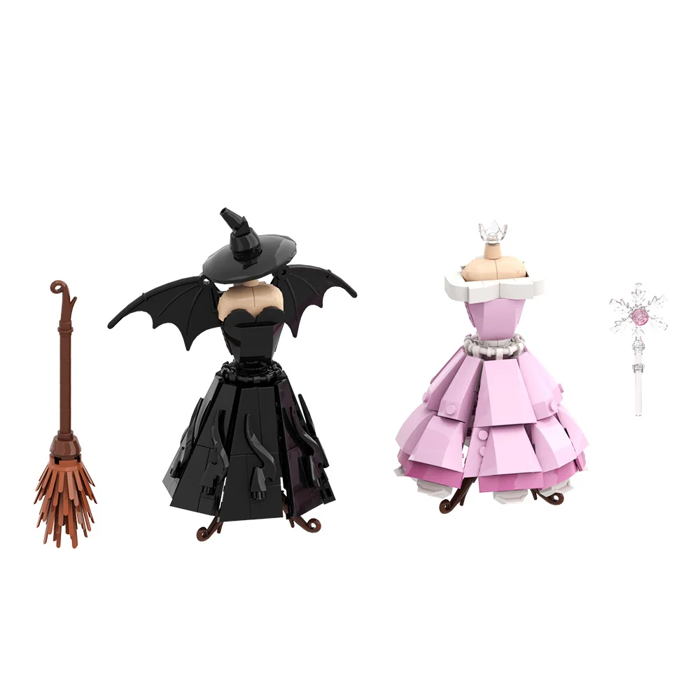 MOC Filme Wicked Modelo Clássico Vestido Kit Tijolos