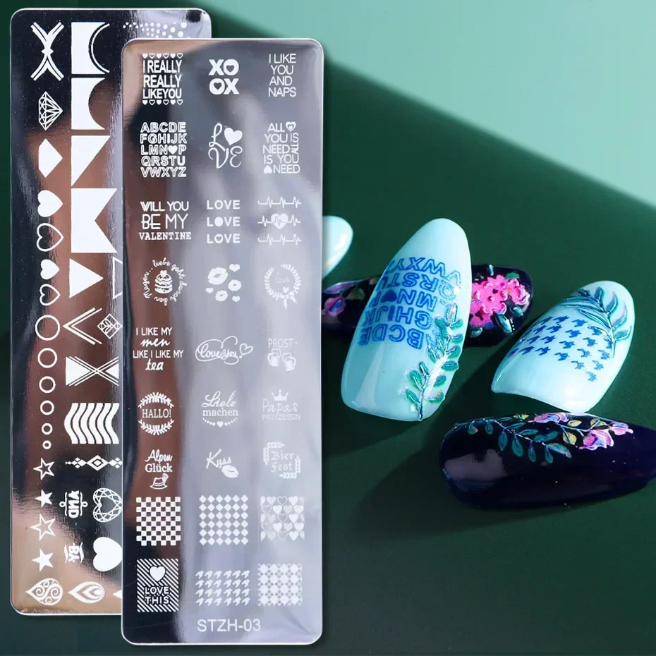 Nail Stamping Plates Line Pictures Nail Art Plate Stainless Steel Design Stamp Template for Printing Stencil Tools