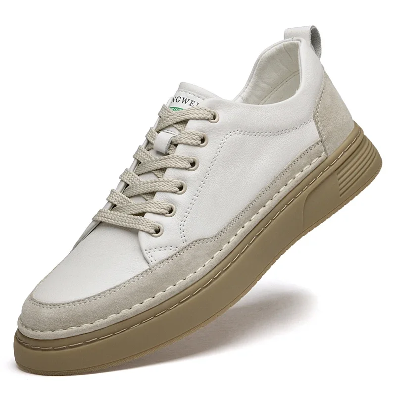

Fashion Sneakers Men Shoes Genuine Leather Men Casual Shoes Hand Stitched Men Leather Shoes Trend Designer Sneakers 2025 New