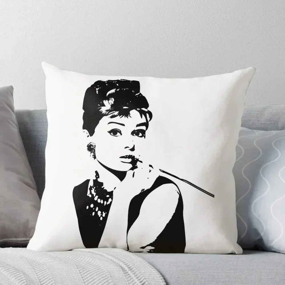 

Audrey Hepburn - an icon Throw Pillow Rectangular Cushion Cover Decorative Cushion pillow
