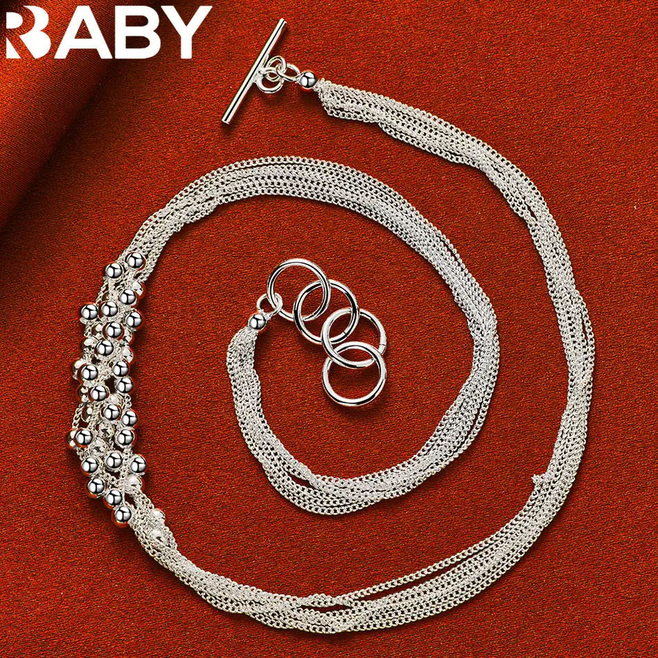 URBABY 45 ซม. 925 สร้อยคอเงินแท้สำหรับผู้หญิงผู้ชายเสน่ห์เทรนด์ของขวัญวันเกิดแฟชั่นปาร์ตี้