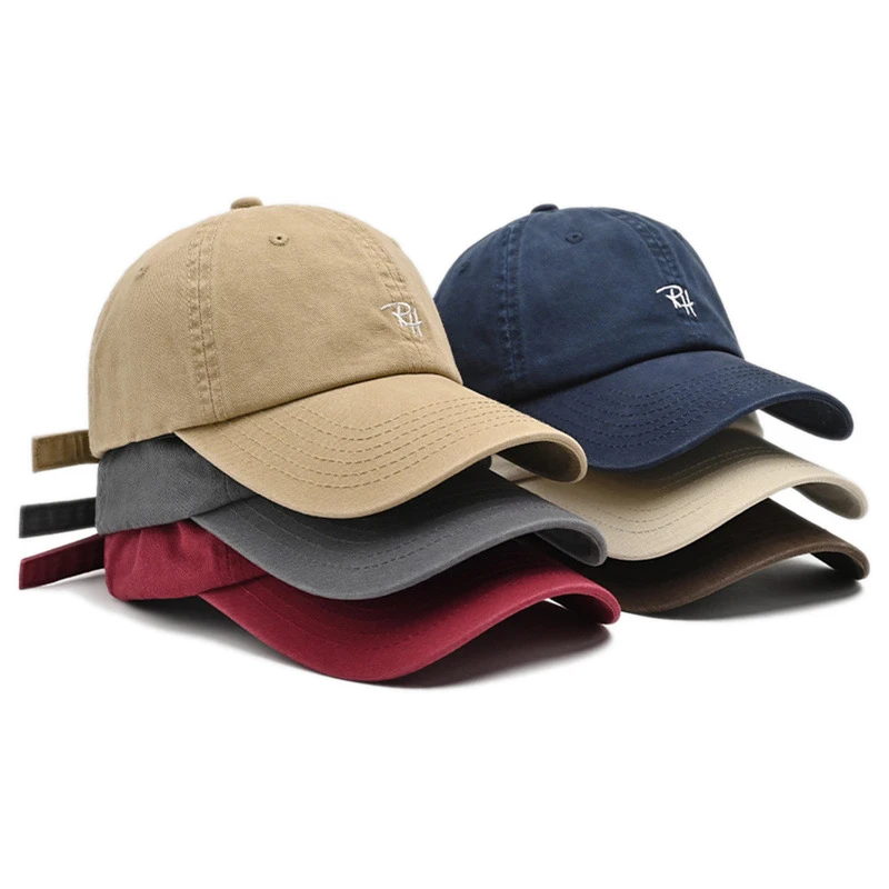 1pcs 간단한 편지 야구 모자 성인 조절 통기성 면화 스포츠 캐주얼 모자 패션 모든 경기 바이저