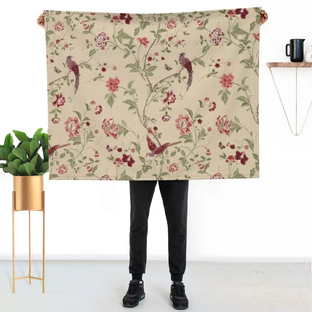 Laura Ashley flowers brids Throw Blanket Beautifuls Softest Multi-Purpose Stuffeds wednesday Soft Plush Plaid Blankets