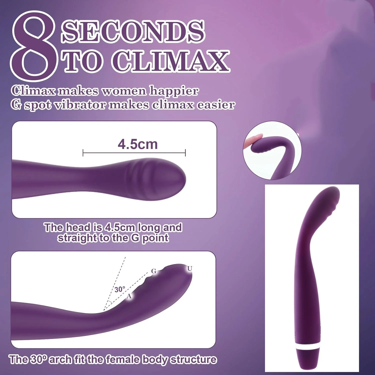 G Spot الهزاز البظر تحفيز الشرج دسار هزاز الحلمة البظر محفز المبتدئين معدات الاستمتاع واللعب الجنسي للإناث الكبار #4
