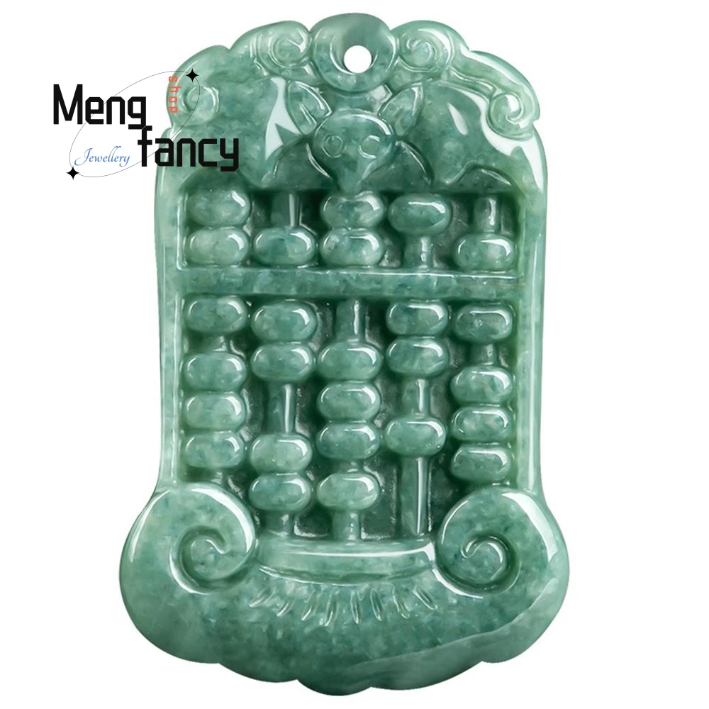 الجاديت الطبيعي روي المعداد قلادة بسيطة رائعة أنيقة الأزياء والمجوهرات الفاخرة أفضل بيع التميمة الحرف اليدوية هدية عيد #6