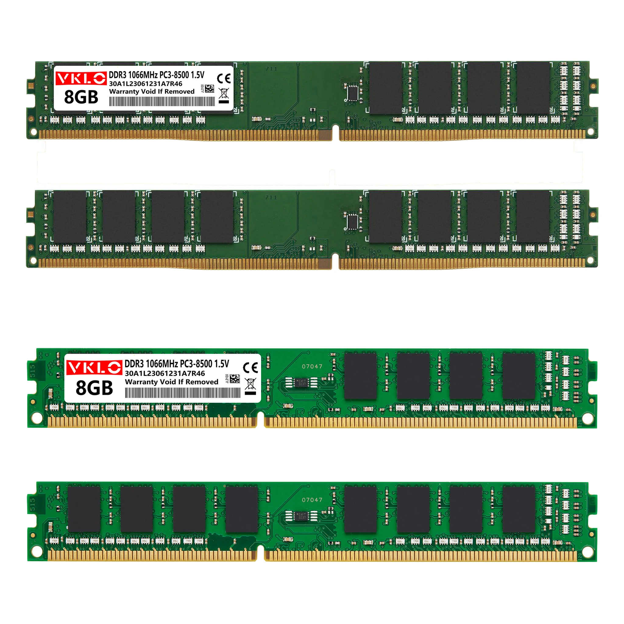 DDR3 2GB 4GB 8GB Desktop Memory Ram 1066 1333 1600Mhz PC3 8500 10600 12800 1.5V 240Pins Computer Non-ECC DIMM Memories Ram