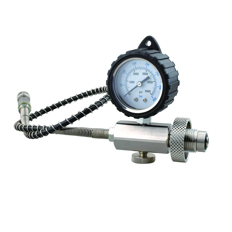 HPA スキューバ Din G5/8 ガスシリンダー詰め替え充填充電アダプタ供給バルブステンレス鋼 5000PSI/350BAR 50 センチメートルエアホース