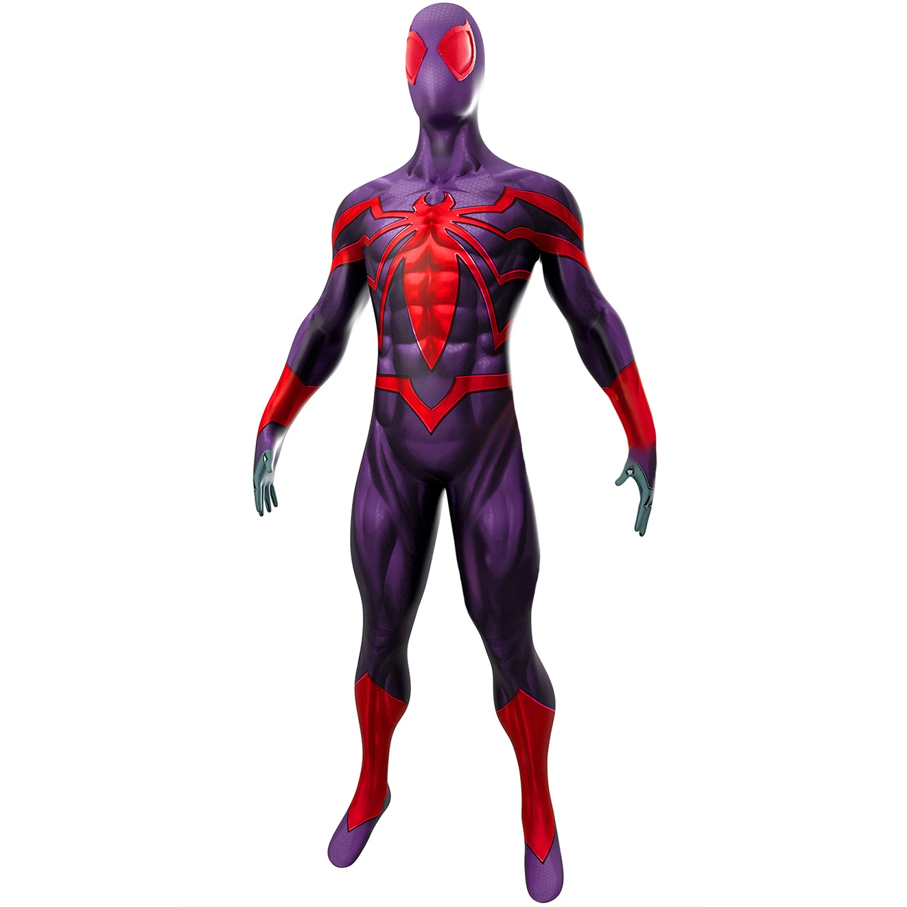 Ultimate homem aranha cosplay milhas morales roxo estilo vermelho traje de super-herói 3d impresso elastano zentai ternos roupas halloween