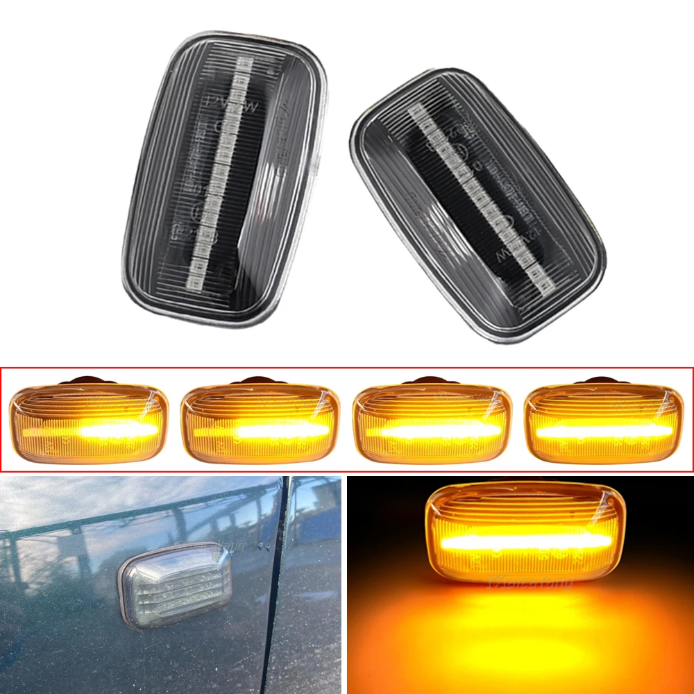

2pcs LED Flowing Turn Signal Light Side Marker Indicator Flasher Lamp For Toyota Land Cruiser 70 80 100 Series 1998-2007