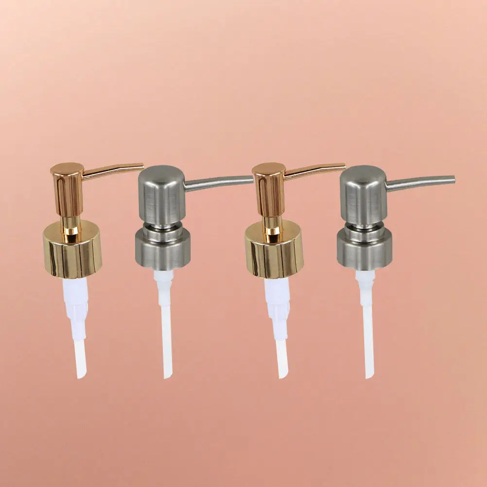 

4Pcs Press Pump Head Replacement Plastic Soap Dispenser Long Nozzle for Kitchen Bathroom Hand Soap Detergent Emulsion