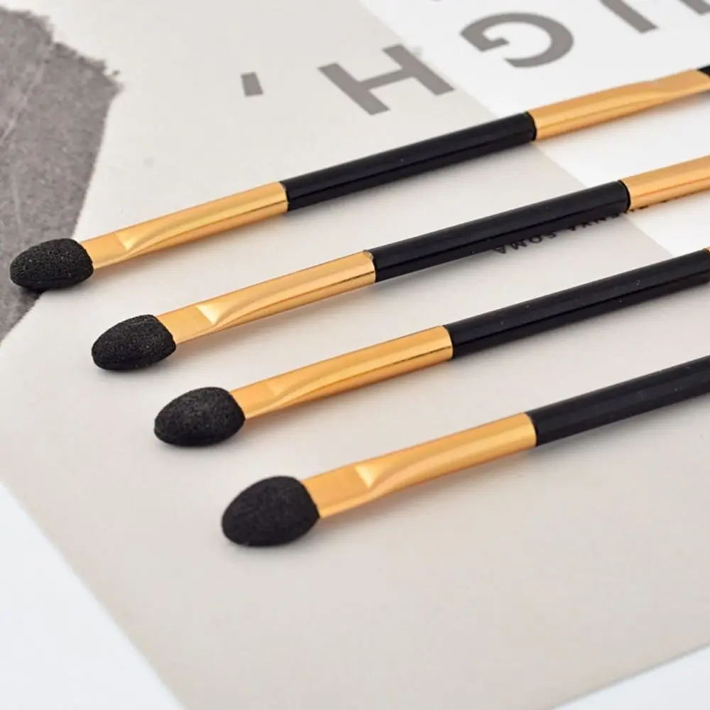 10PCS Double-Ended Eyeshadow Brushes Fashion Useful Long Handle Sponge Stick Applicators Lip Eye Brow Brush Beauty Makeup Tool