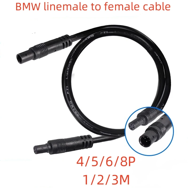 1PCS For-B-M-W Cable Male-to-Female Cable Driving Recorder Reversing Camera Video Signal Extension Cable 4/5/6/8P