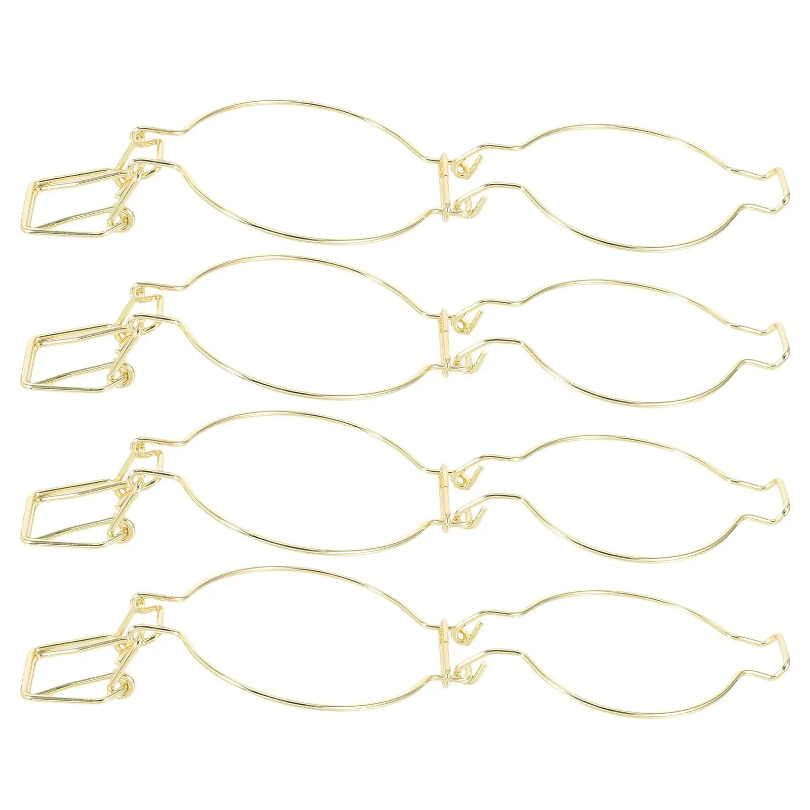 Clips de anillo para tapa de tarro de acero inoxidable dorado, sujetadores de sellado de 78mm para accesorios de enlatado, almacenamiento de cocina, 4 Uds.