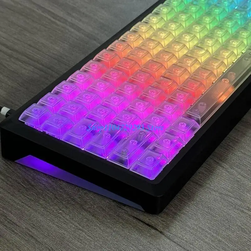 

Y2GD 122PCS Minimalist Keycaps Translucent with Color Lighting DSA Profile Wordless