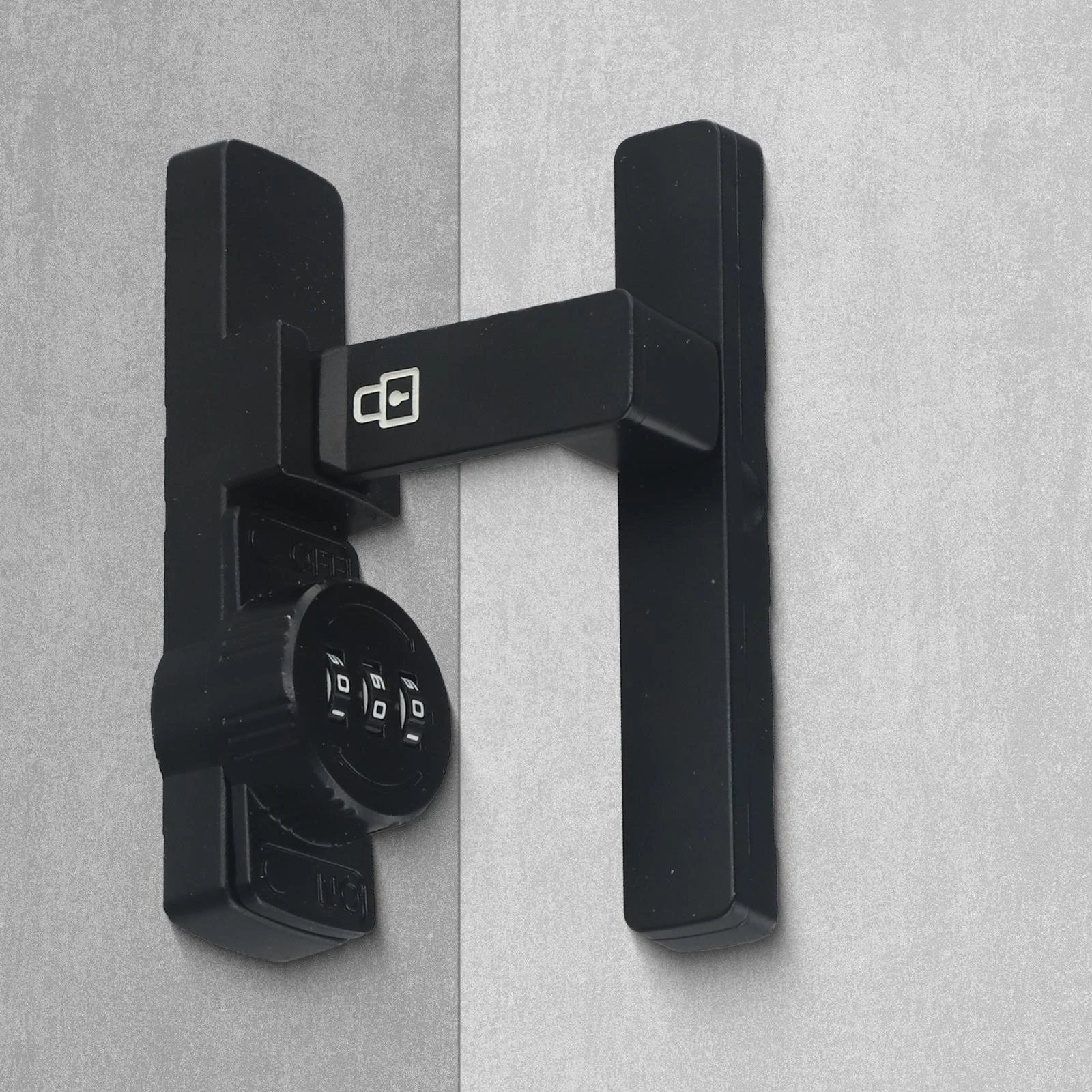 Secure Your Home Degrees Sliding Door Lock Easy Installation Keyless Entry Matte Black Finish Zinc Alloy Construction