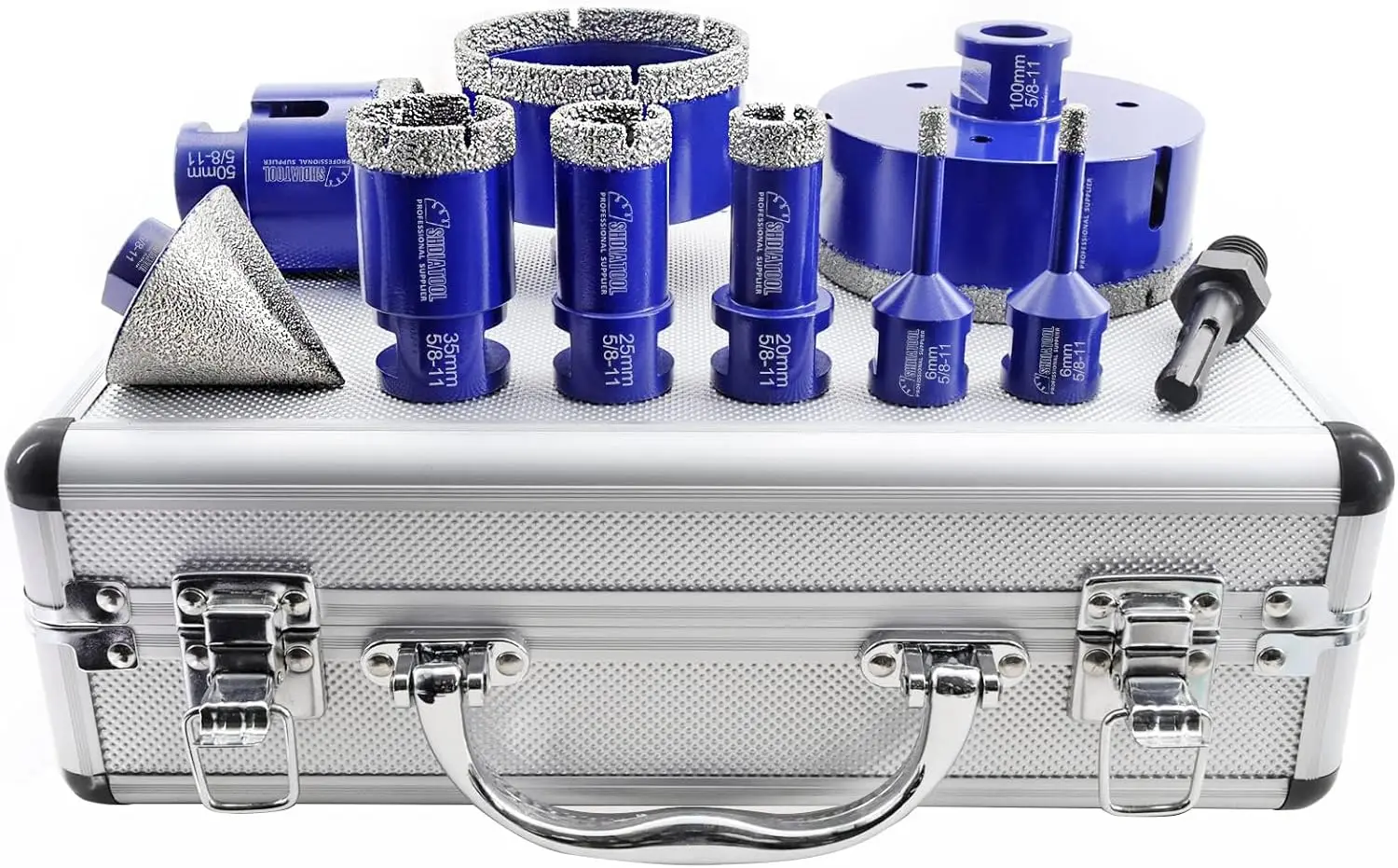 

Набор алмазных сверл для плитки, керамогранита, мрамора, гранита - 10 штук (6-100 мм)