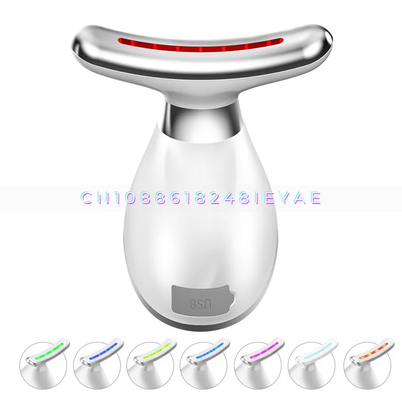 LED Neck Beauty Instrument Fade Neck Lines Nasolabial Folds Care Beauty Ems Micro-current Massager Vibration Instrument