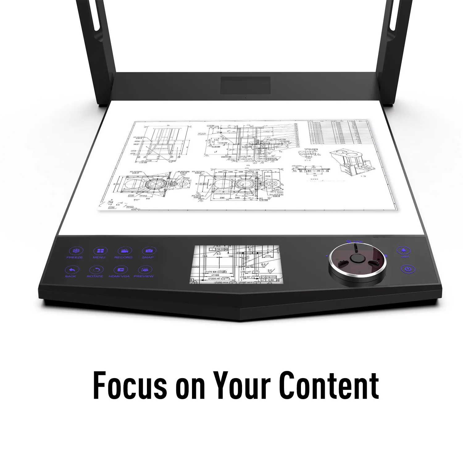 Zoom 140x Visual Presenter Desktop Desk Document Camera Overhead Visualizer Professional Education Equipment