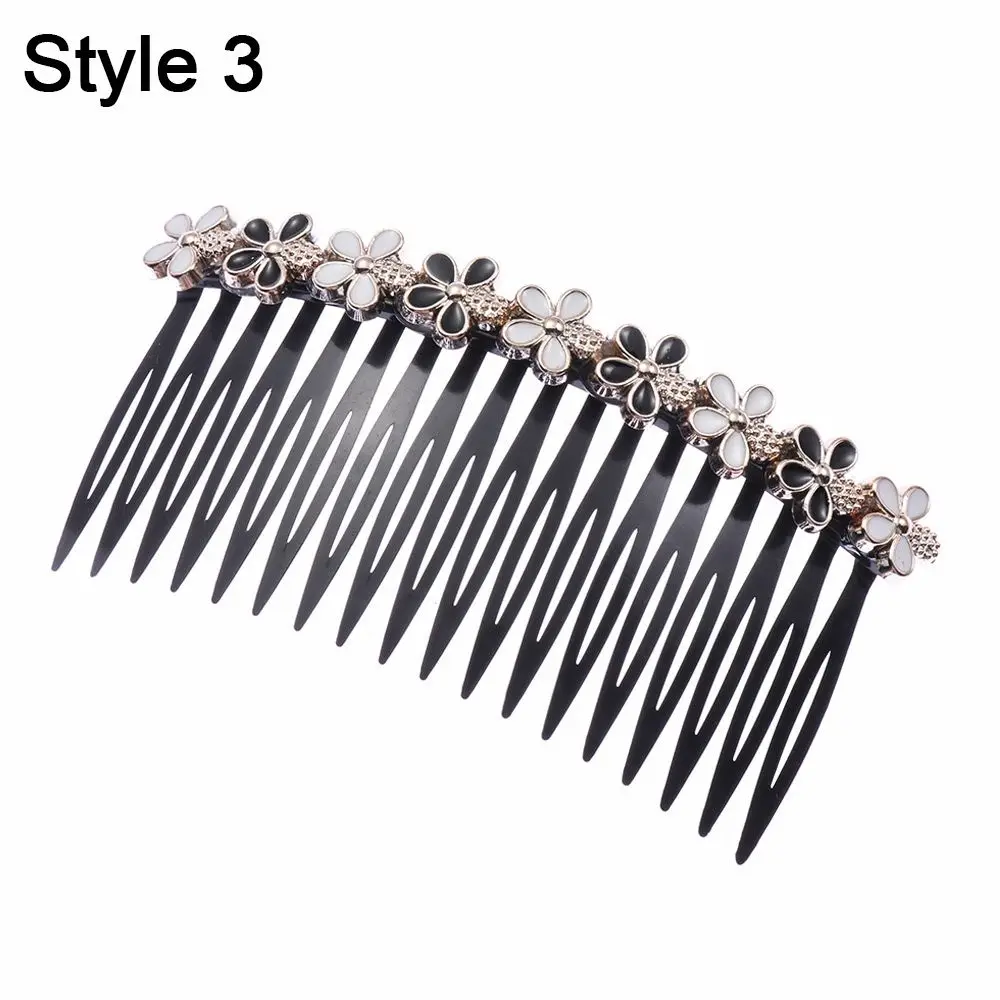 20 Teeth Girls Hairband Hair Accessories Rhinestone Buttons Hair Clip Bangs Hairpins Inserted Hair Comb