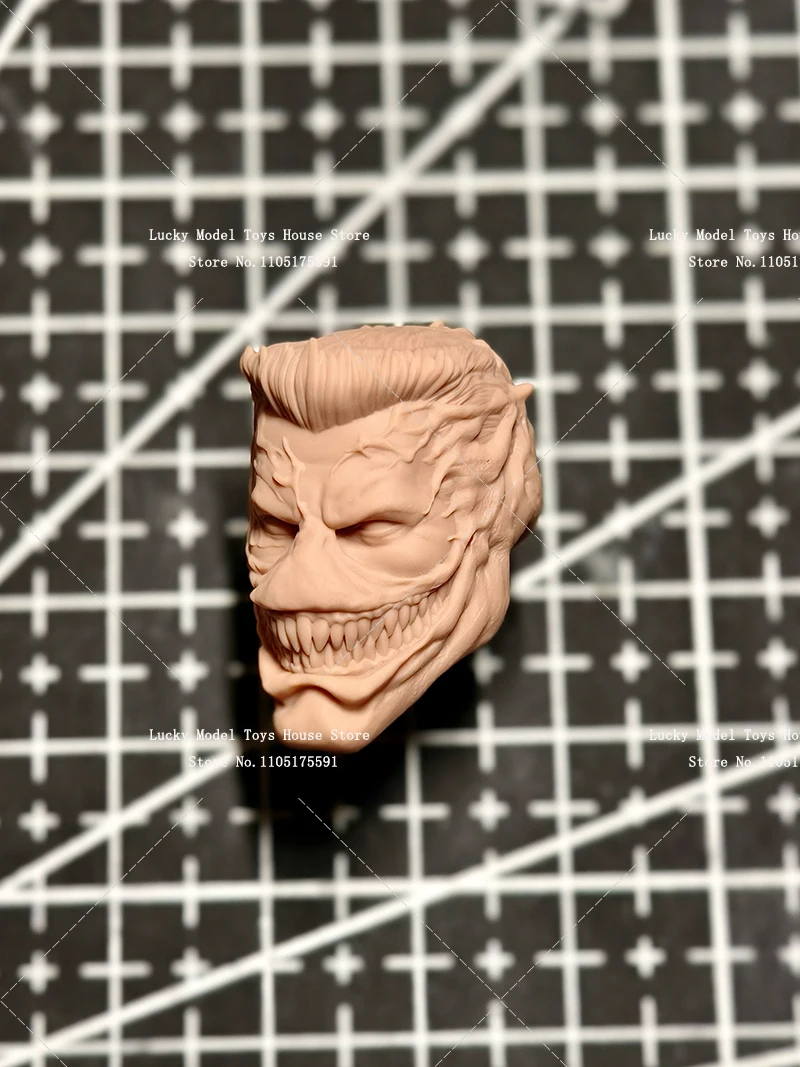 1/12 Anti-hero Eddie Brock Figure Unpainted Head Sculpt Toys Accessory For 6inch Venom Ml 7" Mcfarlane Body Customization - view 5