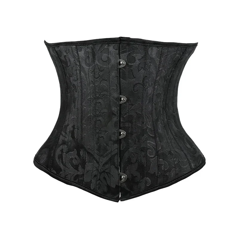 Underbust White Black Corset Woman Belt Plus Size Top Short Steel Boned Girdles Slimming Waist Shapers Gothic Clothing Bodice