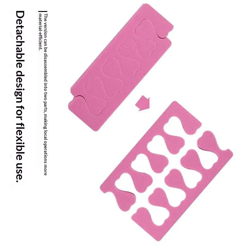 2 Pairs Soft EVA Multicolor Toe Finger Separators Anti Smudge Design For Home Salon Manicure Pedicure Nail Art