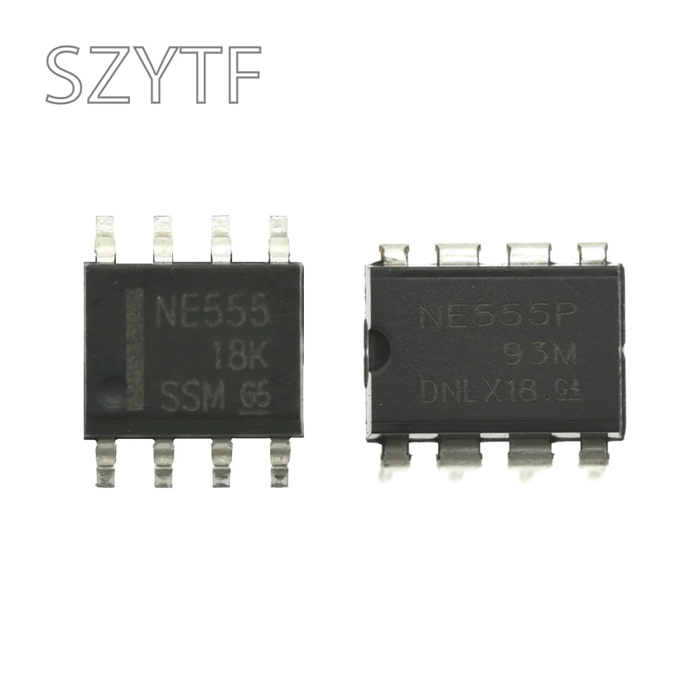 NE555 NE555P NE555N IC 555 Timer Programming Oscillator Chip 8 Pin SOP8/DIP-8 for Pulse Generator