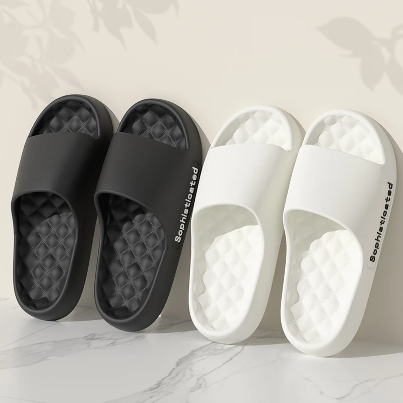 New Fashion Concise Summer Couple Non-slip Soft Slides Lithe Cosy Sandals For Women Men's slippers Casual Shoes Home Flip Flops