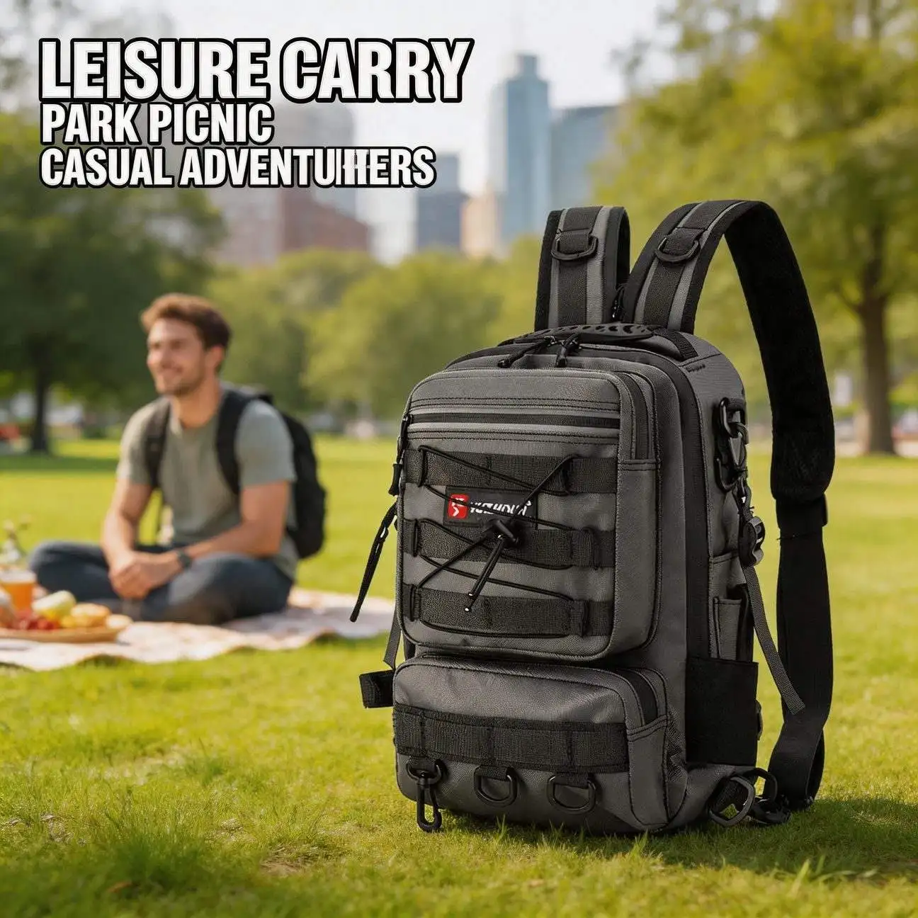 Pro Lightweight Fishing Lure Backpack Hiking Travel Mountaineering Backpack Chest Bag Comfortable Handle