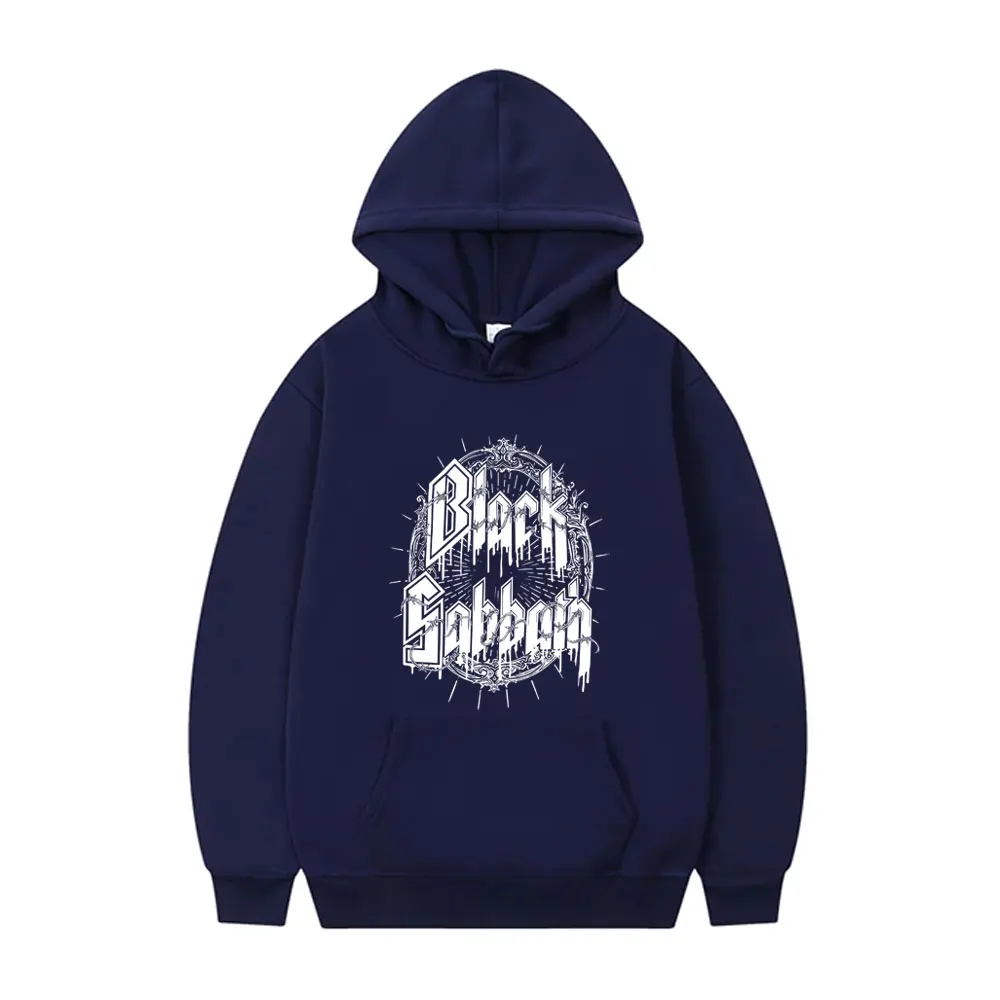 90s Heavy Metal Rock Band Black Sabbath Hoodie Ozzy Osbourne Sweatshirt Men Women's Fashion Vintage Oversized Pullover Hoodies