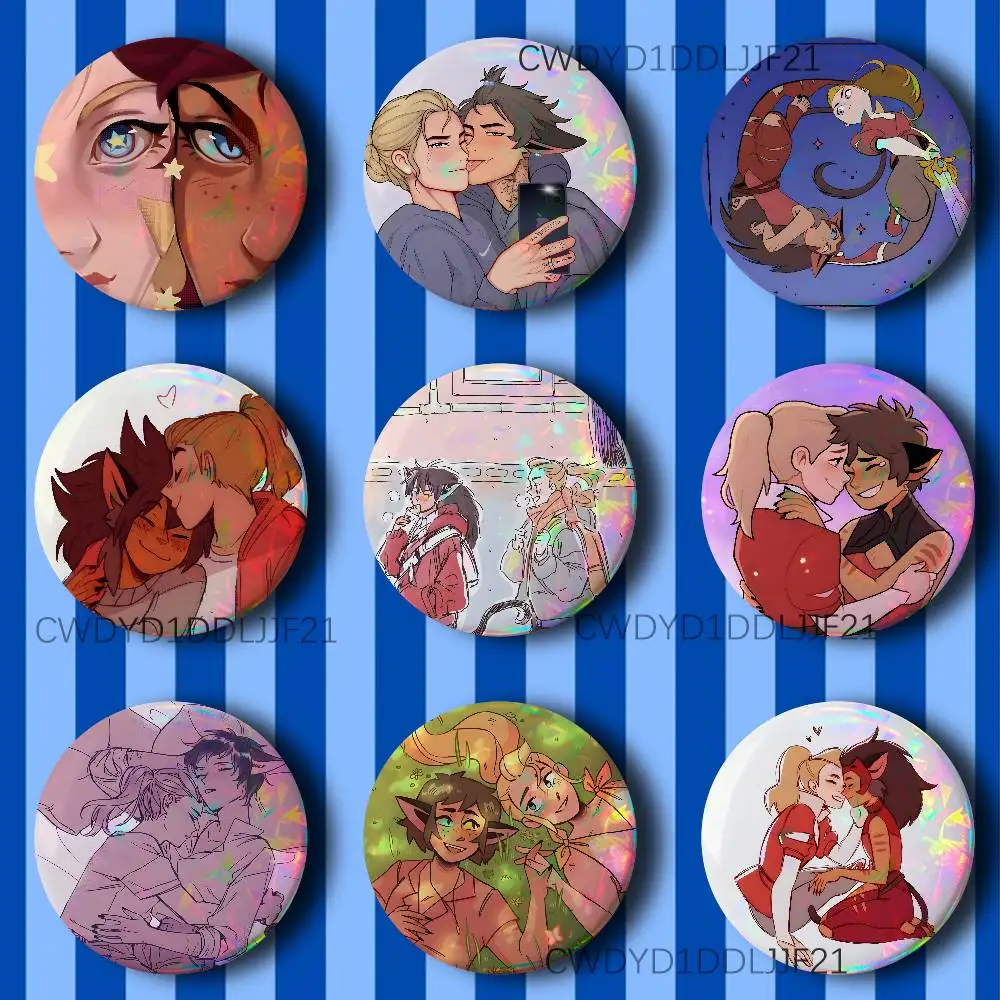 C-Catradora Shera Vintage Anime Brooch Creative Badge for Hat Bag Decoration Fans Collect Gifts