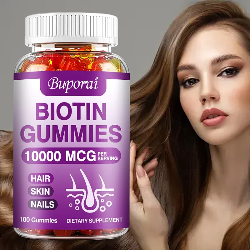 Biotin Gummies - for Hair Growth Thicker Hair Support Skin and Nail Health Beauty Health