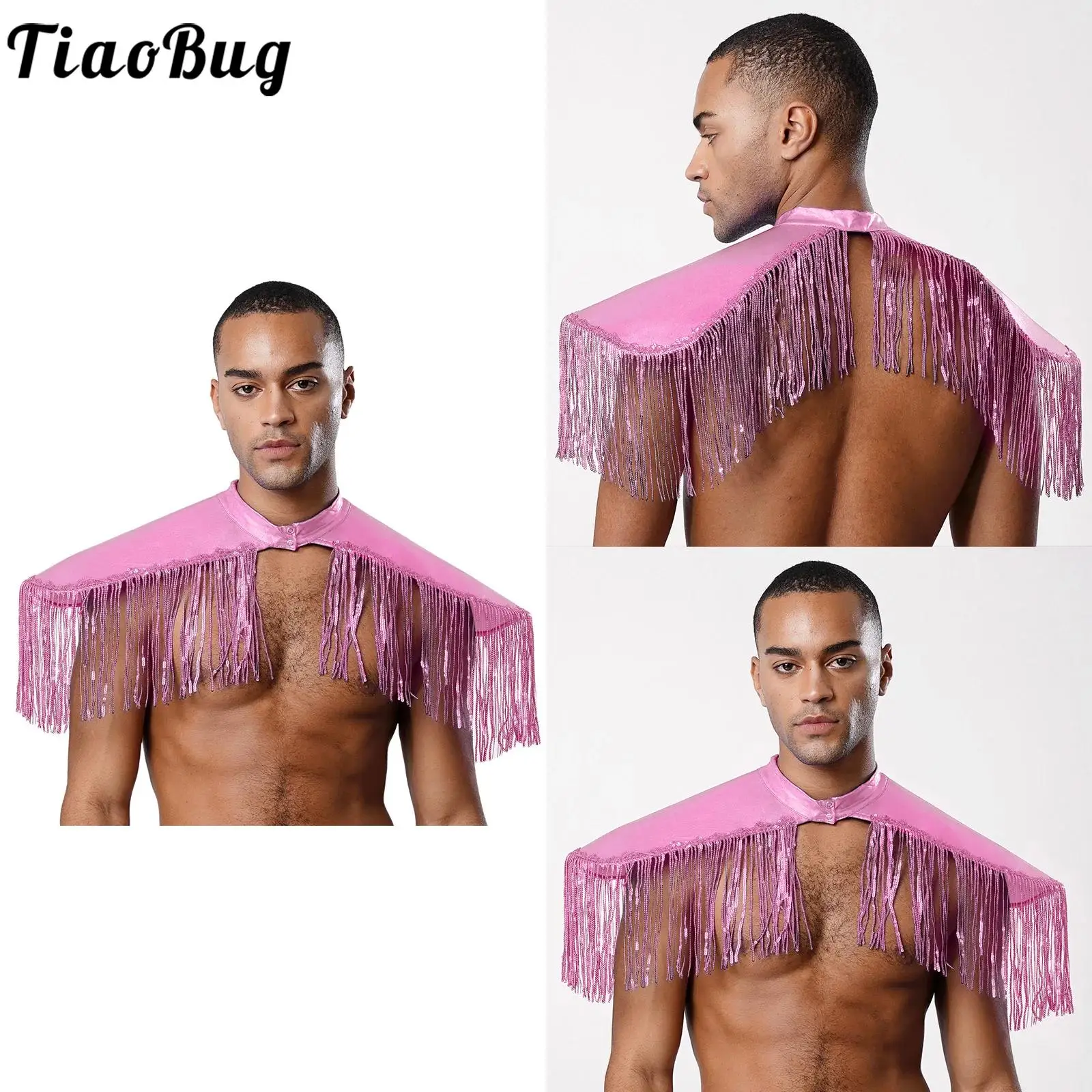 

Stylish Emperor King Coplay Shrugs Fringe Tassels Shoulder Armor Shrugs Men's Halloween Carnival Cosplay Performance Accessories