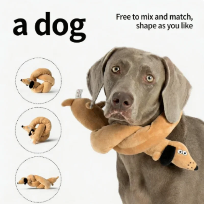 Neues, langlebiges Haustier-Hunde-Plüschtier für kleine Rassen – quietschendes Kauspielzeug in Tierform für Chihuahua Yorkshire Bichon Welpen – Detail 37