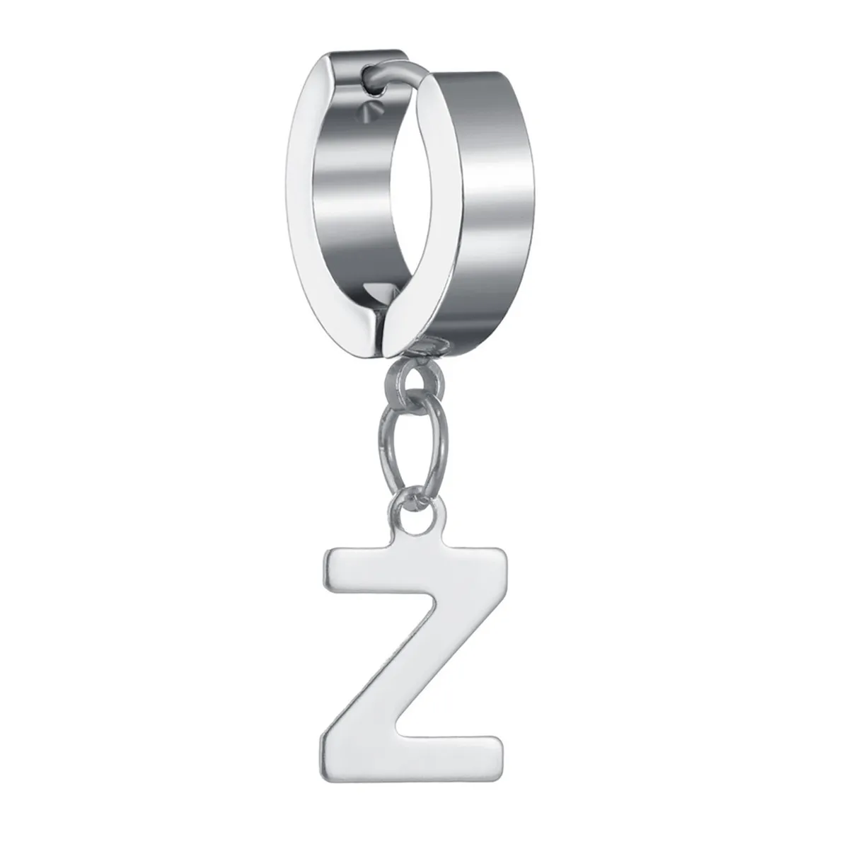 High Quality Fashion Initials 26 Letters A-Z Drop Earrings For Women Silver Color Punk Dangle Earrings accessories Jewelry Gift