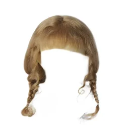 QBaby Mohair Doll wigs  D2033B 9-10inch 10-11inch Long Loose Double Ponytail BJD Hair With Joint Piece Blythes  Accessories