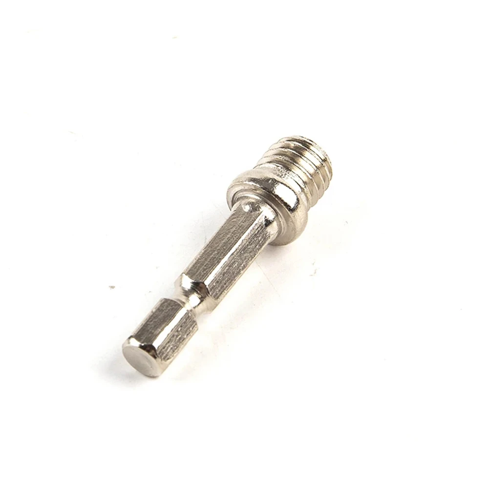 Cacciavite a disco per lucidatura con biella esagonale 1/4 Accessori in metallo argentato Adattatore Punte da trapano per biella