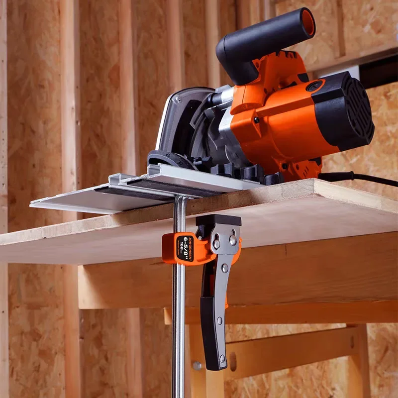 Woodworking Quick Ratchet Track Guide Rail Clamp Circular Saw Desktop Track Fixed Strong Clamp Multi-role F-type Clamping Tools