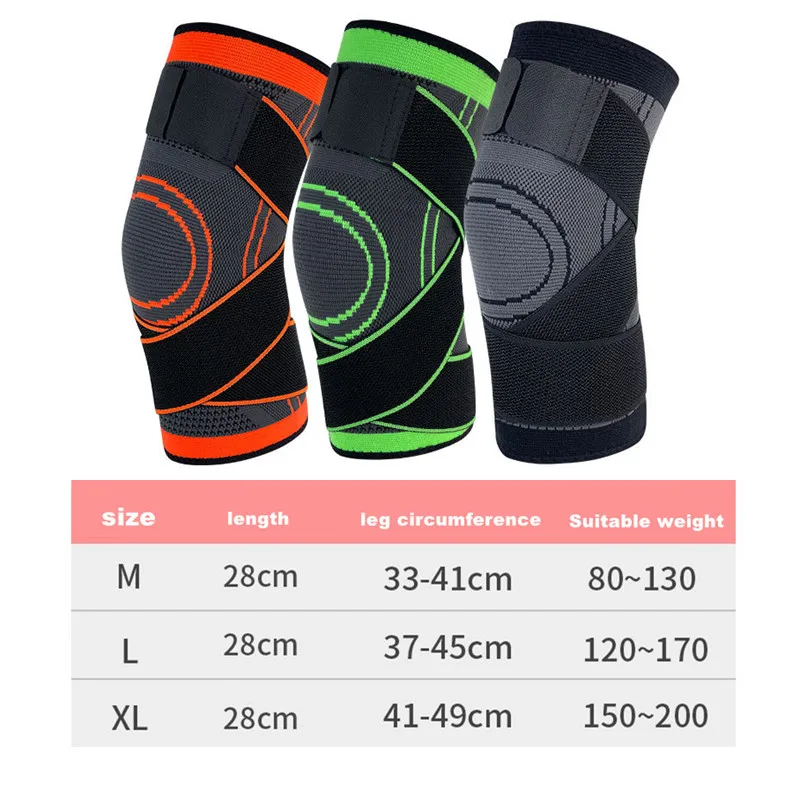 New 1Pcs Sports Warm Knee Pads Men Women Knee Arthritis Joints Protector Mountaineering Cycling Running Non Slip Knee Brace