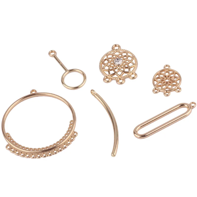 1pcs Diy Jewelry Accessories Korean Version Of The Simple Creative Alloy Dream Catcher Earrings Material Pendant Handmade Charms