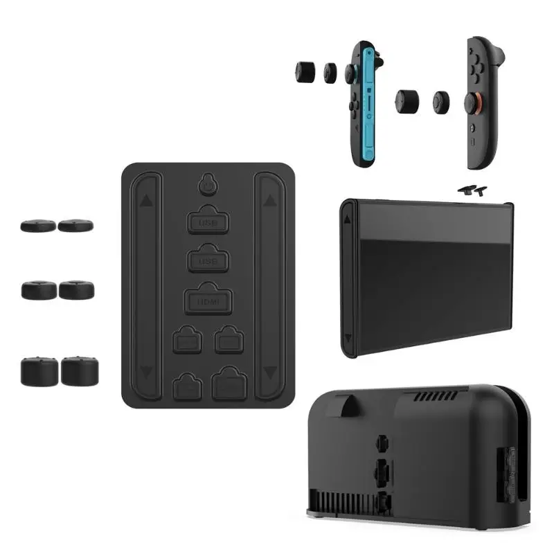 16Pcs NS2 Game Console Dust Plug And Rocker Cap Set For Switch 2nd Generation Host 16 In 1 Dust Plug Accessories-F(x)