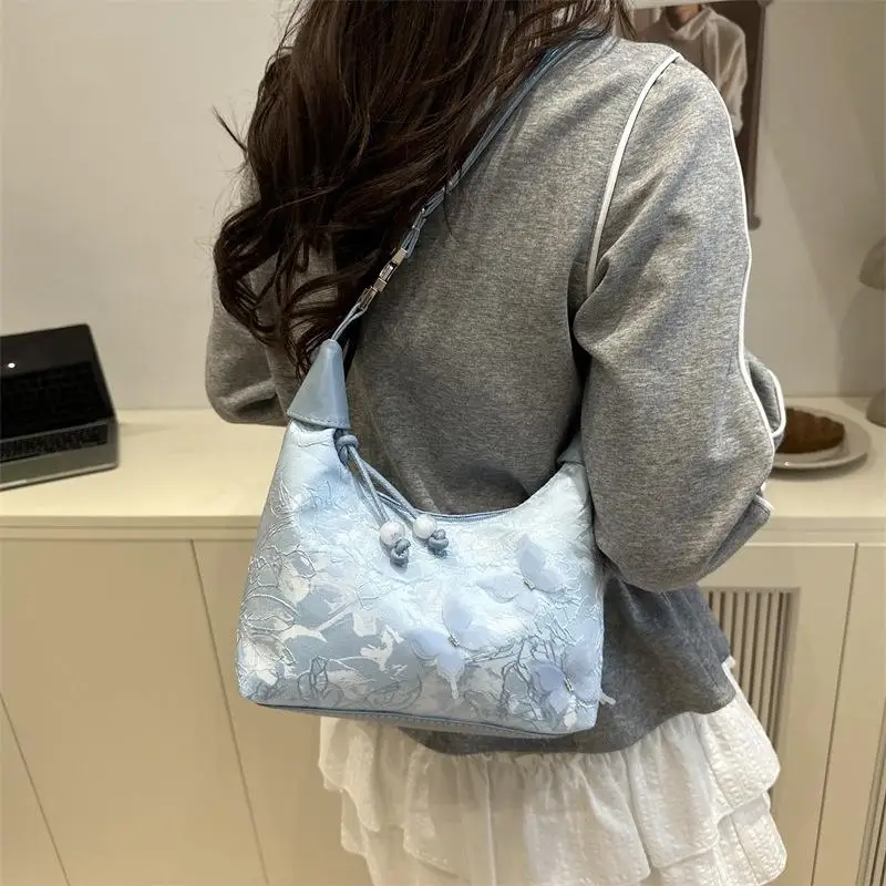 

Embroidered Chinese Style Handbag Hanfu Zipper Shoulder Bag Cheongsam Crossbody Purse For Party Festival Gift Women