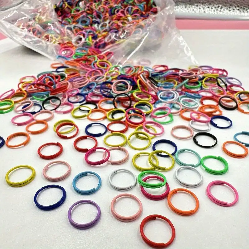 100-5000pcs/lot 0.7x8mm Colorful Open Jump Rings Double Loops Split Rings Connector for DIY Bracelet Necklace Jewelry Making