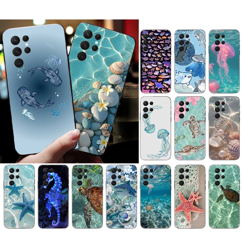 

Phone Case For Samsung Galaxy S26 S25 S24 S23 S22 Ultra S23 S22 S25 Plus S24FE S23FE S26Edge oceanTurtle Seahorse Shell Starfish
