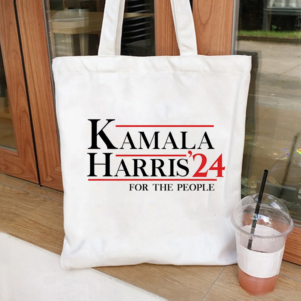 

Kamala Harris for The People 2024 Tote Bag Harris Walz 2024 Women Shopping Bags US Flag Madam President Travel Tote