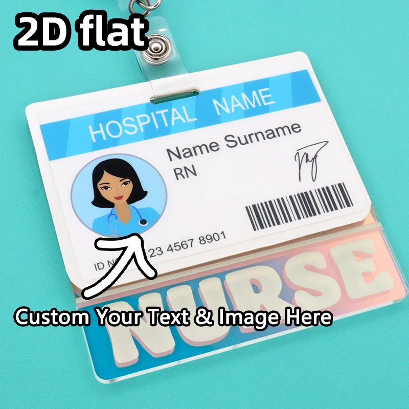 Personalized customized nurse badge companion: Semi-transparent acrylic material