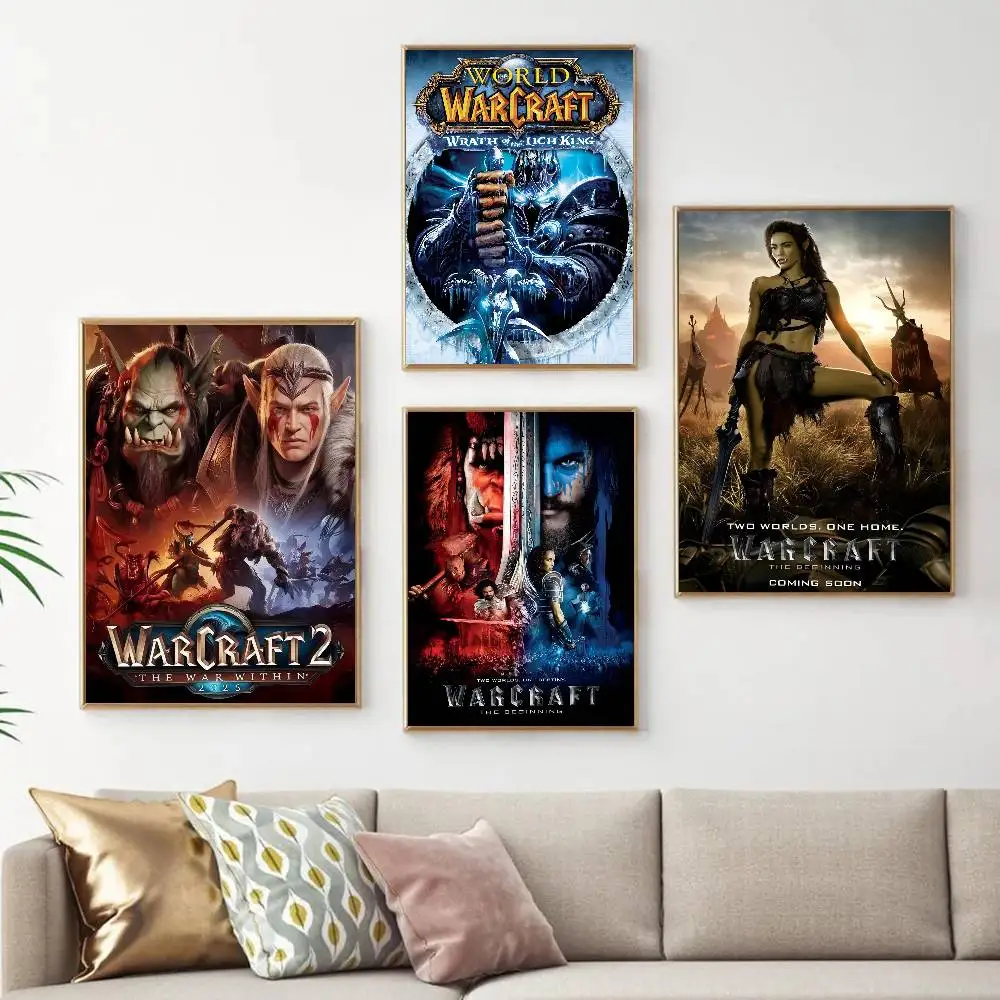 Game W-world Of W-WarcraftS Self-adhesive Art Poster Whitepaper Prints Posters Artwork Aesthetic Art Wall Painting