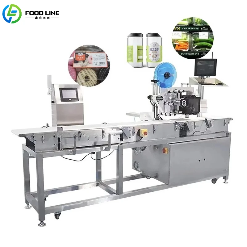 High Speed and Labeling Machine for Bottles Label Maker Machine Label Printing Machine Checkweigher with Labeling Customized