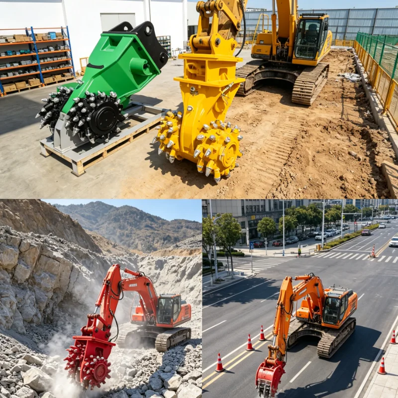 customized Hydraulic Asphalt Milling Machine Cold Planer for Compact Track Loader with Side Tilt Carbide Picks
